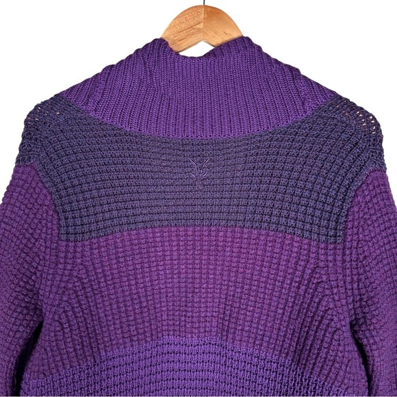 IBEX Chunky Merino Knit Open Front Cocoon Duster Cardigan - Picture 4 of 8